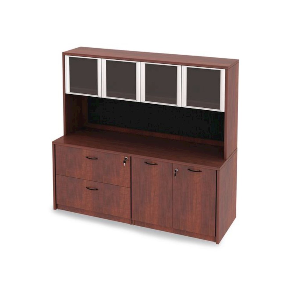 Alera Valencia Series Credenza Shell, 70.88w x 23.63d x 29.5h, Medium Cherry. Picture 10