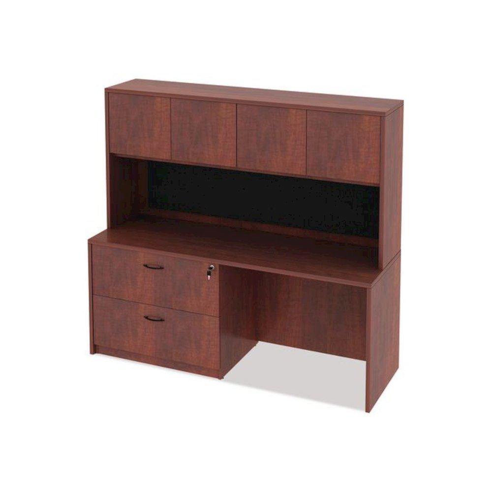 Alera Valencia Series Credenza Shell, 70.88w x 23.63d x 29.5h, Medium Cherry. Picture 11