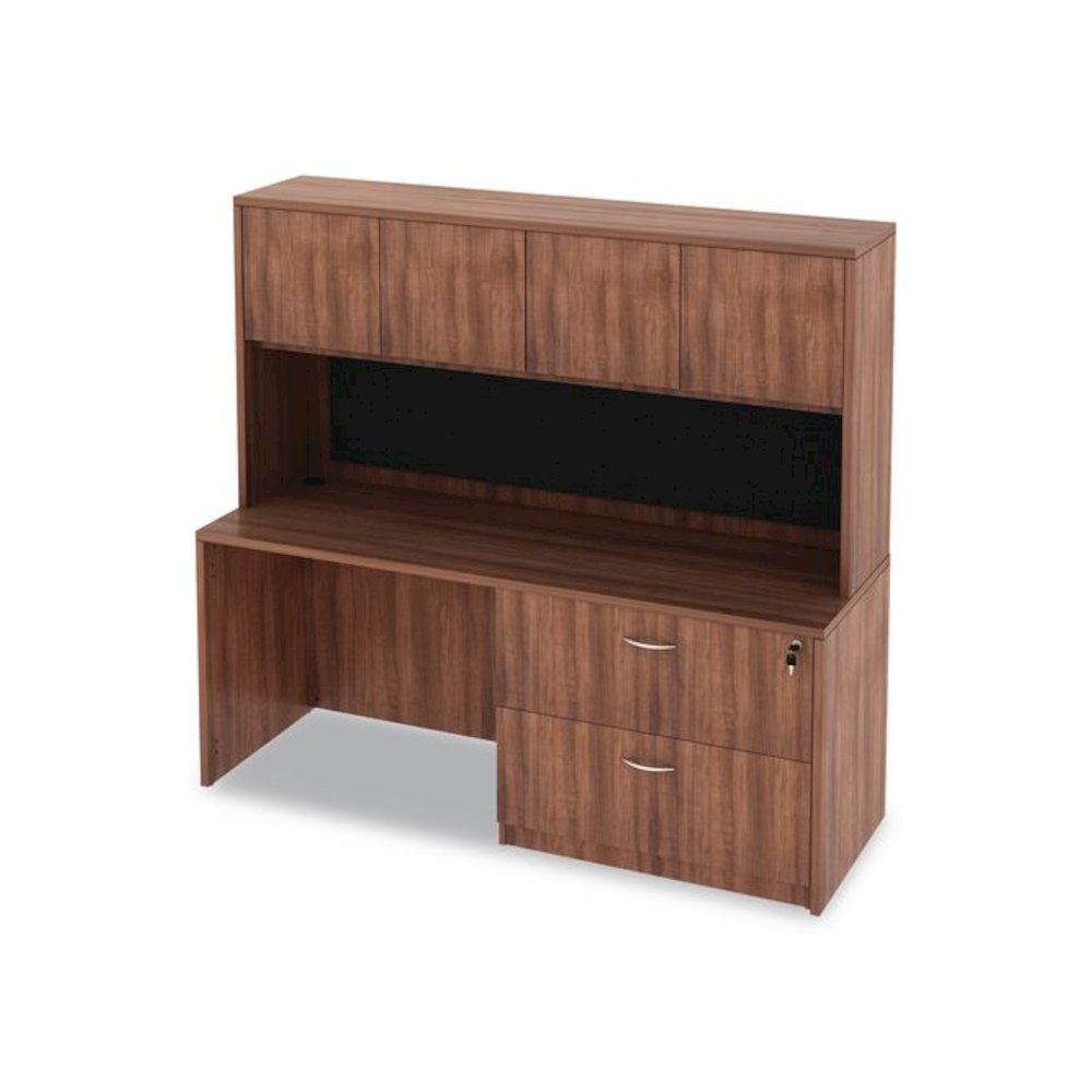 Alera Valencia Series Credenza Shell, 70.88w x 23.63d x 29.5h, Modern Walnut. Picture 3
