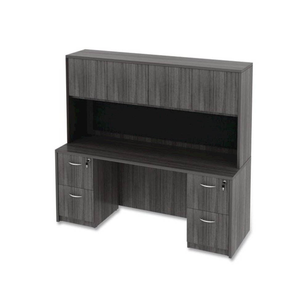 Alera Valencia Tackboard For Open Storage Hutch, 62.38w x 0.5d x 14h, Charcoal. Picture 5