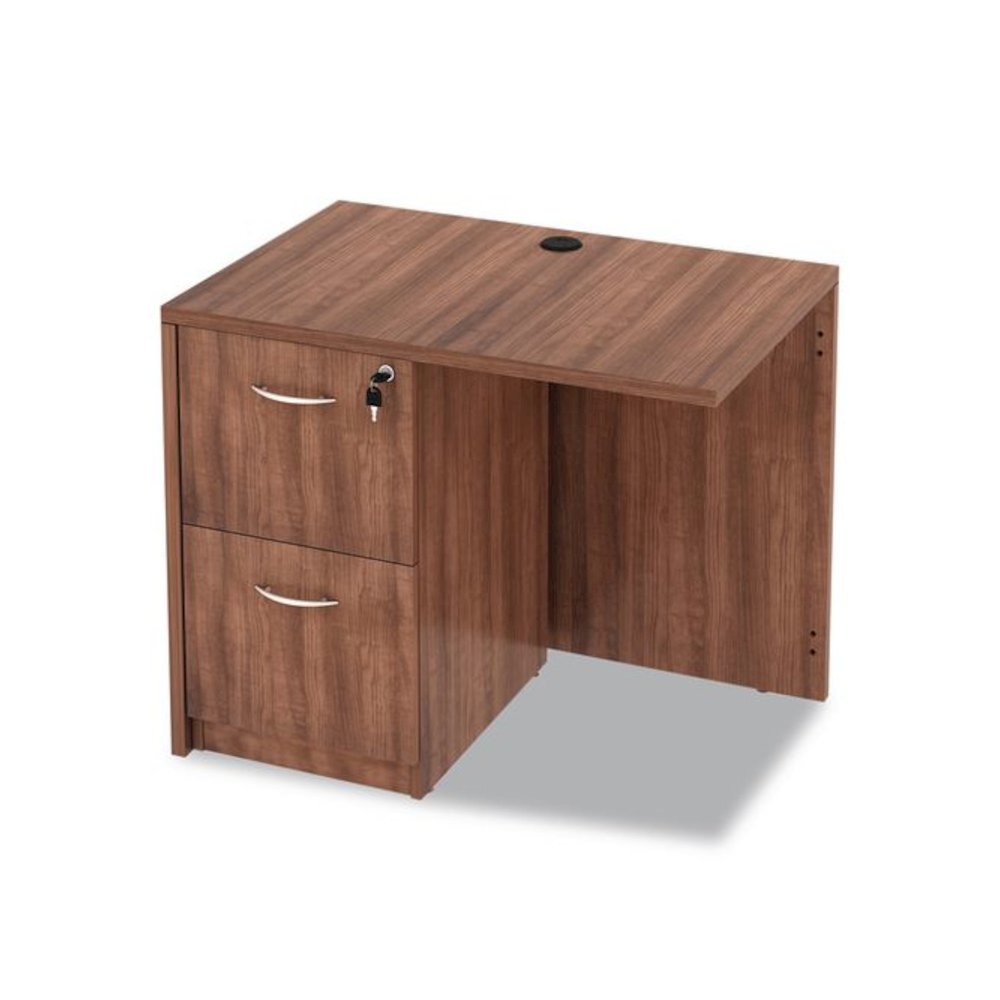 Alera Valencia Series Reversible Return/Bridge Shell, 35w x 23.63d x 29.5h, Modern Walnut. Picture 9