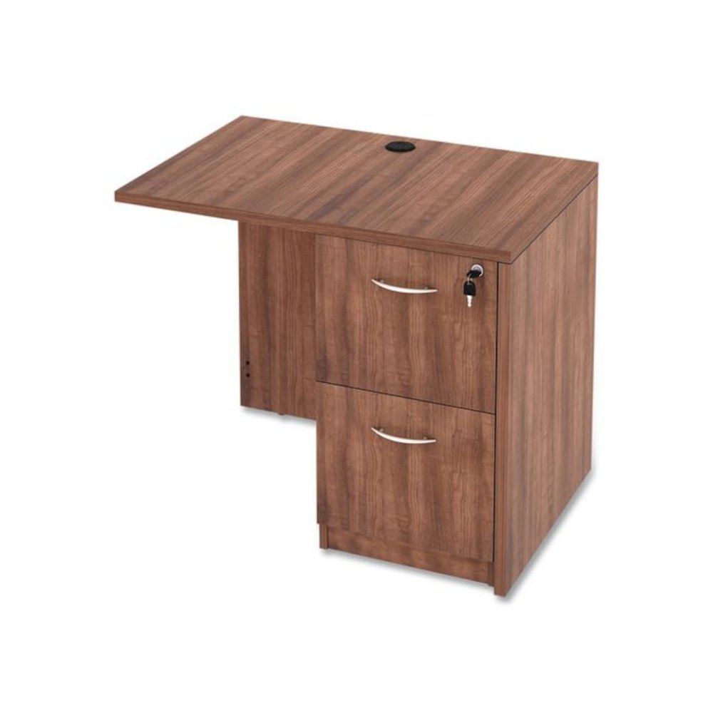 Alera Valencia Series Reversible Return/Bridge Shell, 35w x 23.63d x 29.5h, Modern Walnut. Picture 10