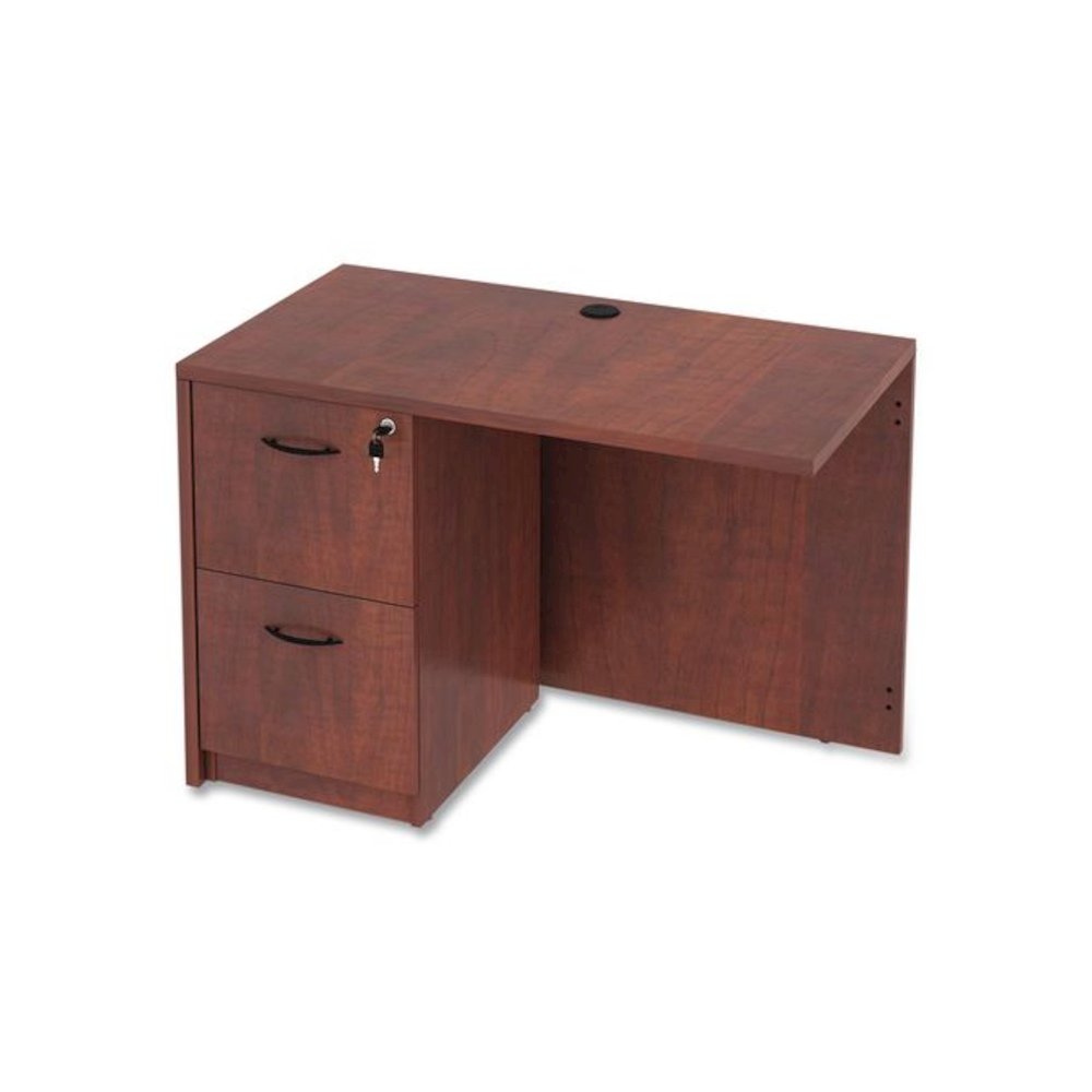 Alera Valencia Series Reversible Return/Bridge Shell, 42w x 23.63d x 29.5h, Medium Cherry. Picture 9