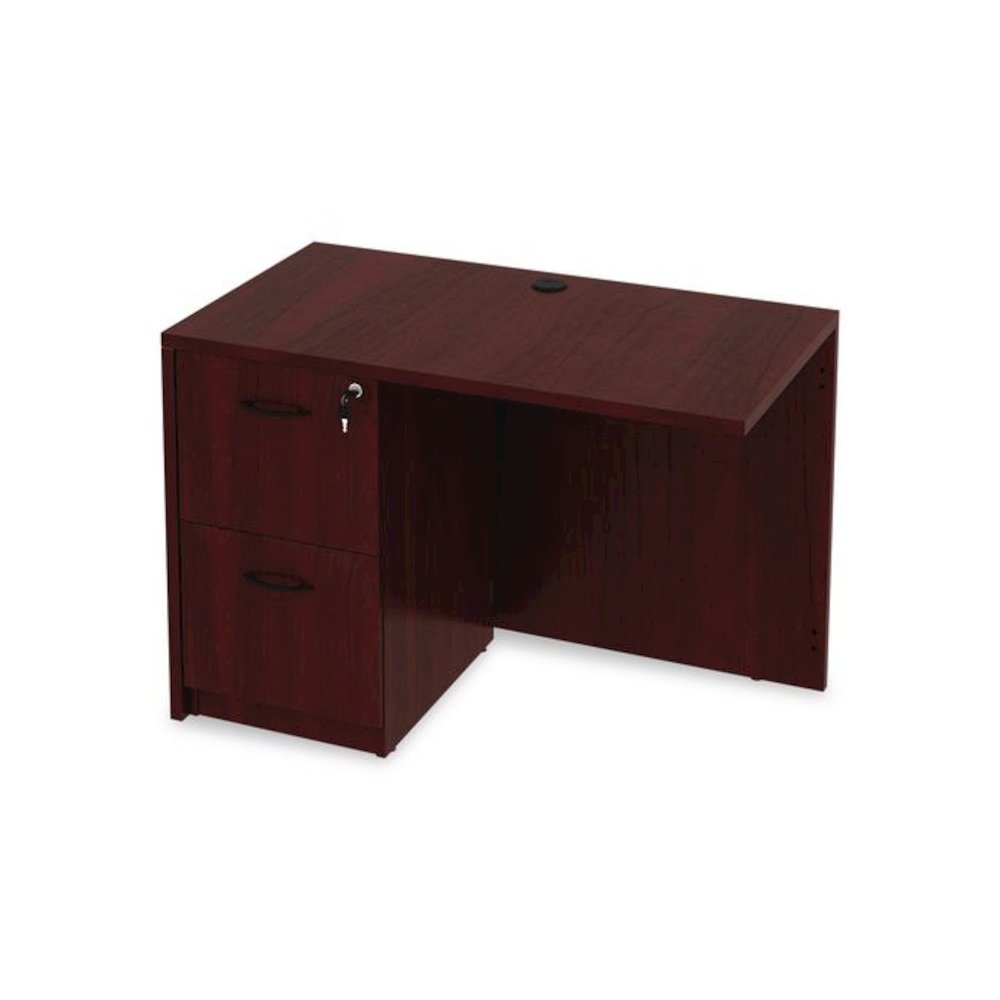 Alera Valencia Series Reversible Return/Bridge Shell, 42w x 23.63d x 29.5h. Mahogany. Picture 9