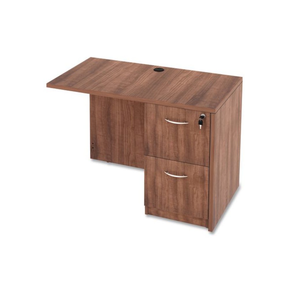 Alera Valencia Series Reversible Return/Bridge Shell, 42w x 23.63d x 29.5h, Modern Walnut. Picture 10