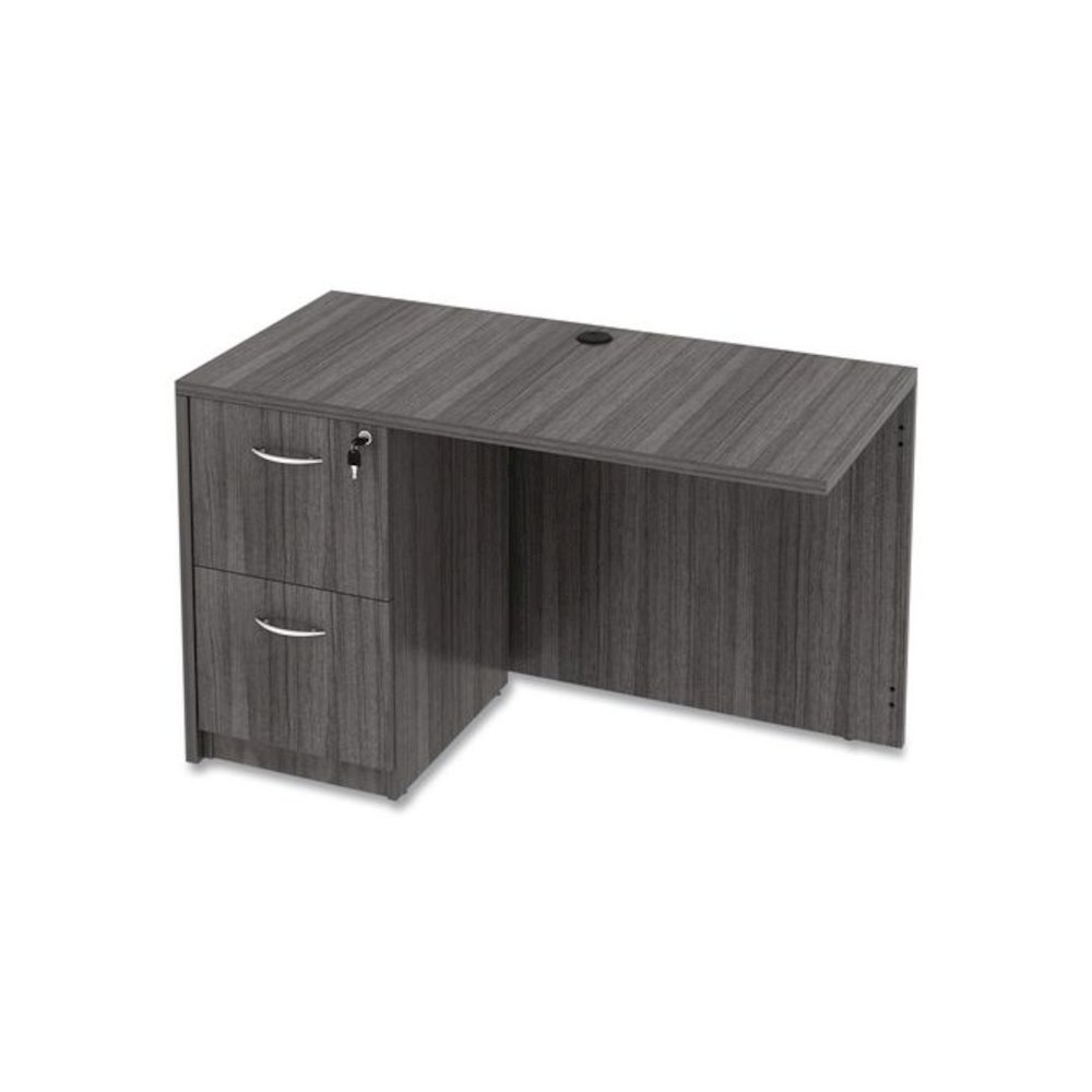 Alera Valencia Series Reversible Return/Bridge Shell, 47.25w x 23.63d x 29.5h, Gray. Picture 11