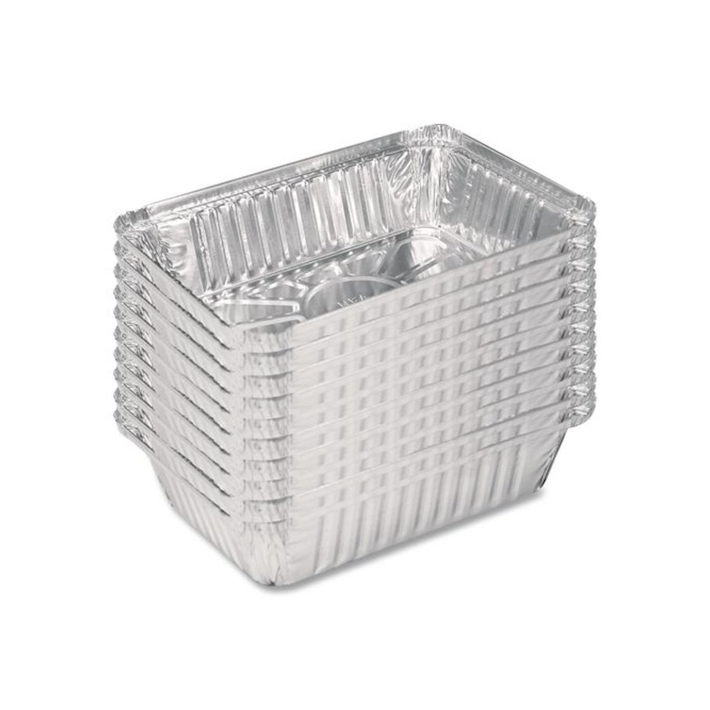 Aluminum Oblong Pan, 2.25 lb, 5.94 x 8.44 x 1.81, Silver, 500/Carton. Picture 4