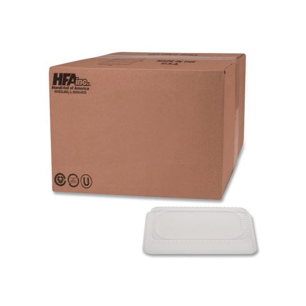 Plastic Dome Lids, Fits Oblong Pans 2061/2062, 8.25 x 5.88, Clear, 500/Carton. Picture 1