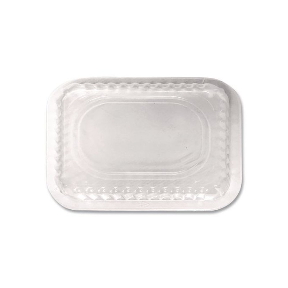 Plastic Dome Lids, Fits Oblong Pans 2061/2062, 8.25 x 5.88, Clear, 500/Carton. Picture 5