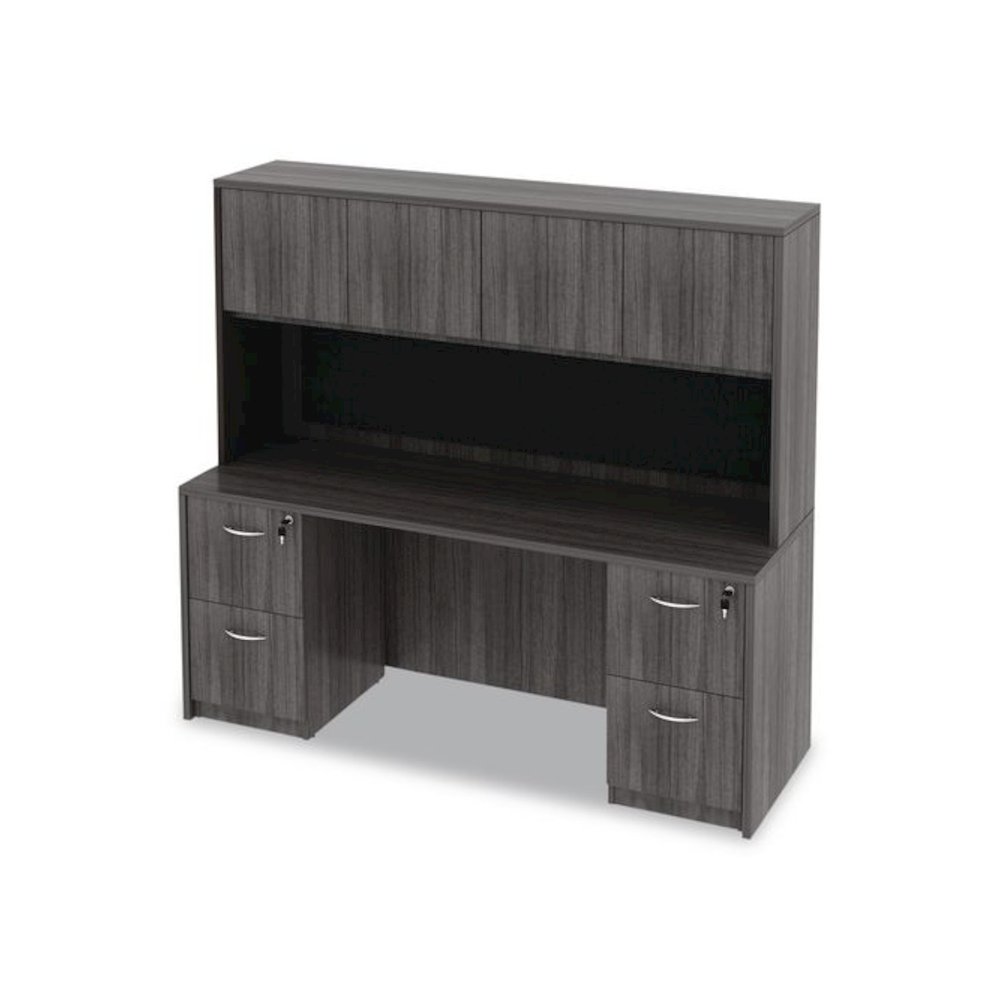 Alera Valencia Series Credenza Shell, 70.88w x 23.63d x 29.5h, Gray. Picture 10
