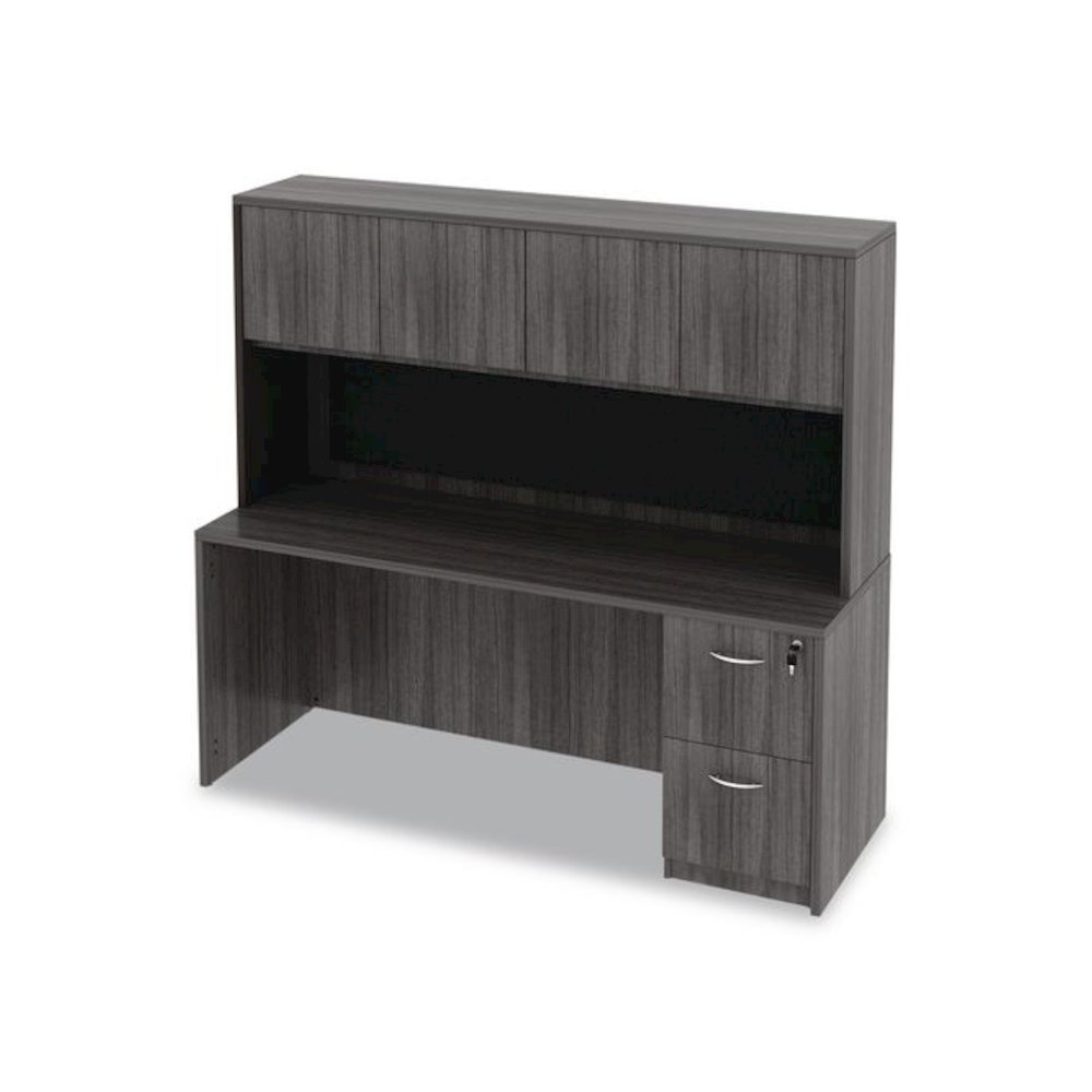 Alera Valencia Series Credenza Shell, 70.88w x 23.63d x 29.5h, Gray. Picture 3