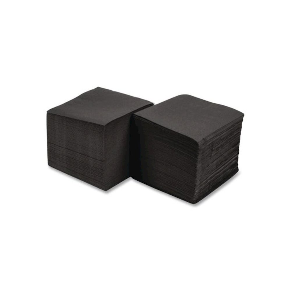 Embossed Beverage Napkins, 1-Ply, 10 x 10, Black, 1,000/Carton. Picture 3