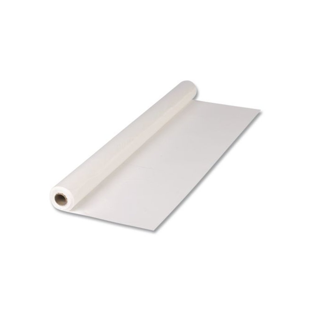 Plastic Roll Tablecover, 40" x 300 ft, White. Picture 3