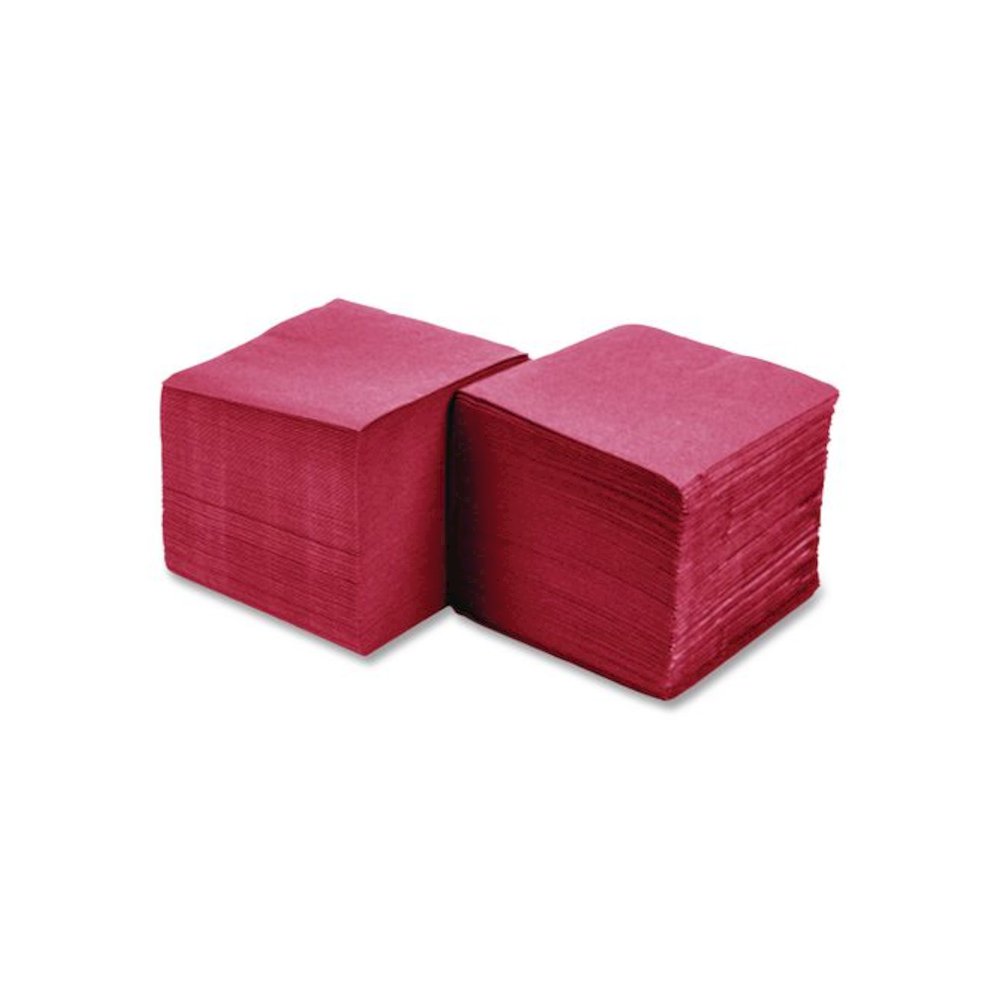 Embossed Beverage Napkins, 2-Ply, 9.5 x 9.5, Red, 1,000/Carton. Picture 3