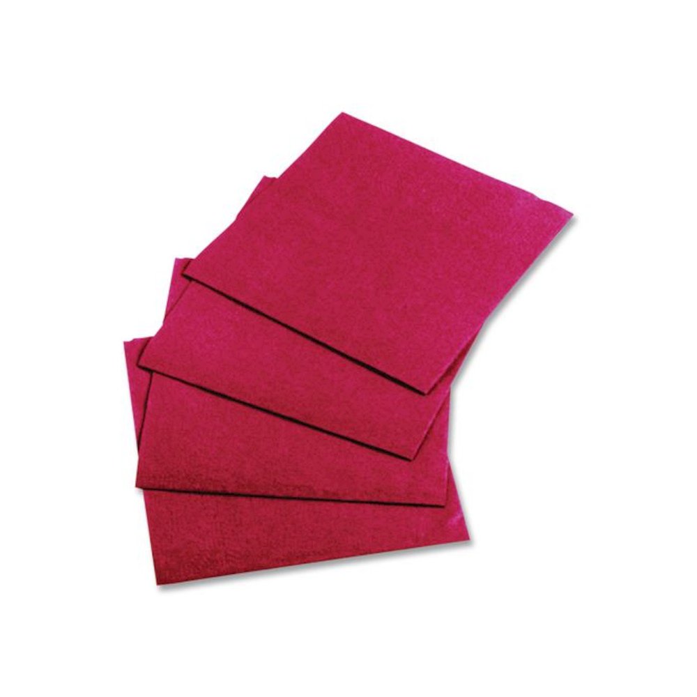 Embossed Beverage Napkins, 2-Ply, 9.5 x 9.5, Red, 1,000/Carton. Picture 4