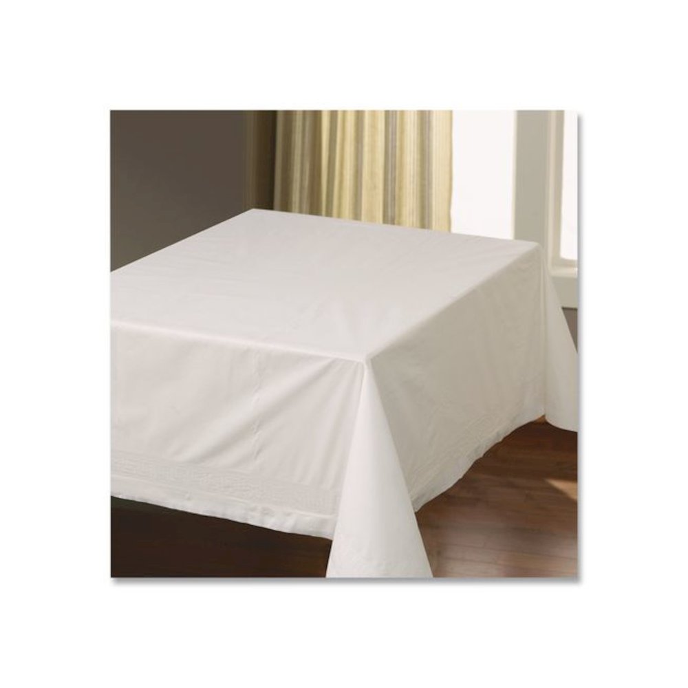 Tissue/Poly Tablecovers, 72" x 72", White, 25/Carton. Picture 3