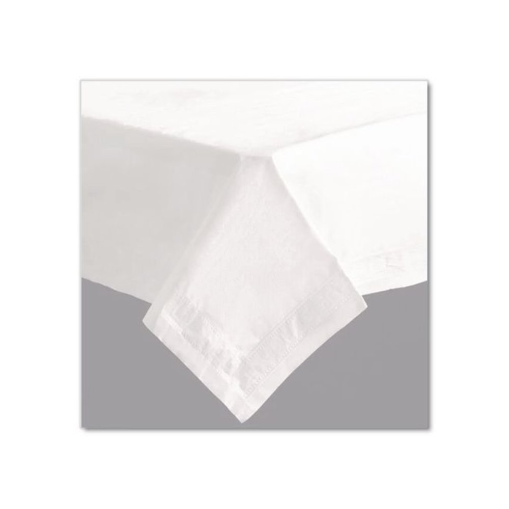 Tissue/Poly Tablecovers, 72" x 72", White, 25/Carton. Picture 4