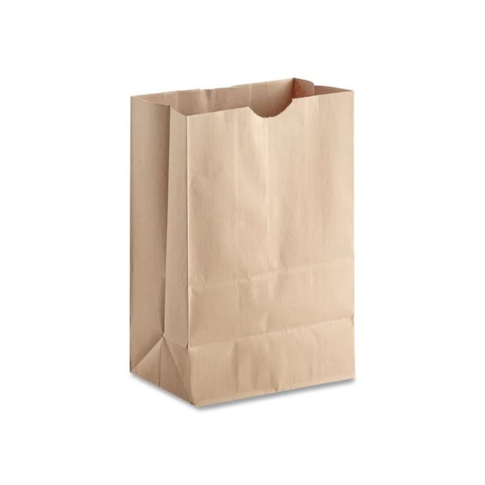 Grocery Paper Bags, 1/6 BBL Size, 40# Basis Weight, 12" x 7" x 17", Kraft, 400/Bundle. Picture 2