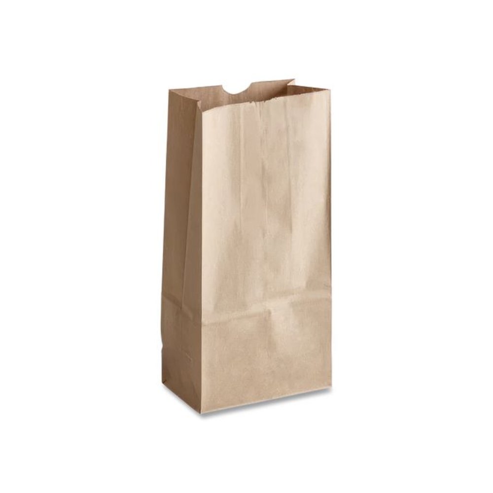 Grocery Paper Bags, 16# Size, Heavy-Duty, 50# Basis Weight, 7.75" x 4.75" x 16", Kraft, 500/Bundle. Picture 2