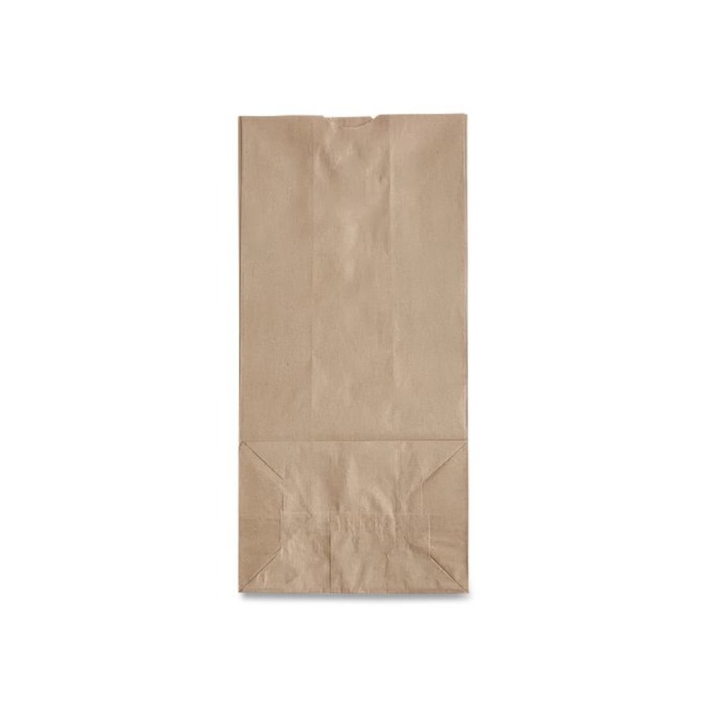 Grocery Paper Bags, 10# Size, Heavy-Duty, 50# Basis Weight, 7" x 4.38" x 13.75", Kraft, 500/Bundle. Picture 3