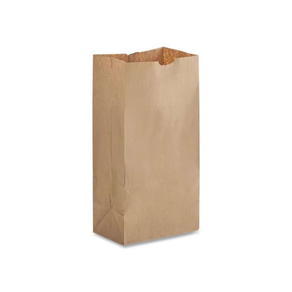 Grocery Paper Bags, 12# Size, 40# Basis Weight, 7" x 4.38" x 13.75", Kraft, 500/Bundle. Picture 2