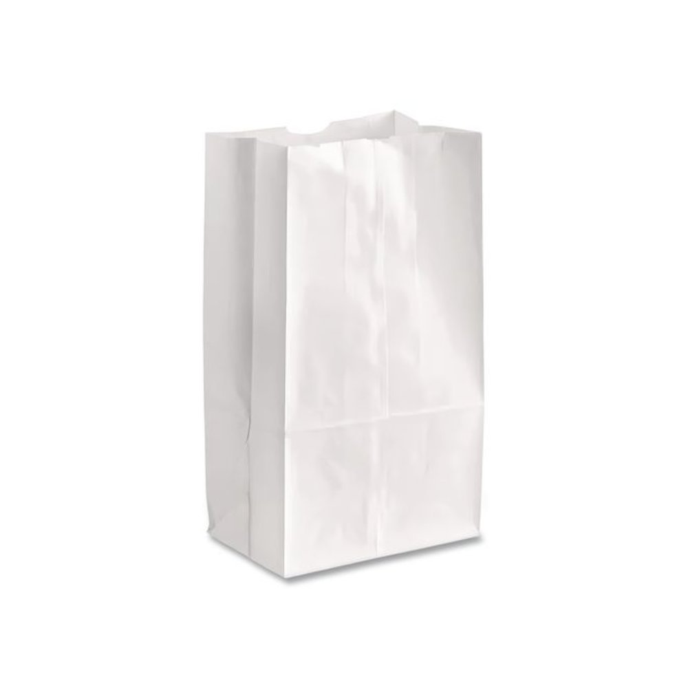 Grocery Paper Bags, 12# Size, 40# Basis Weight, 7" x 4.38" x 13.75", White, 500/Bundle. Picture 2