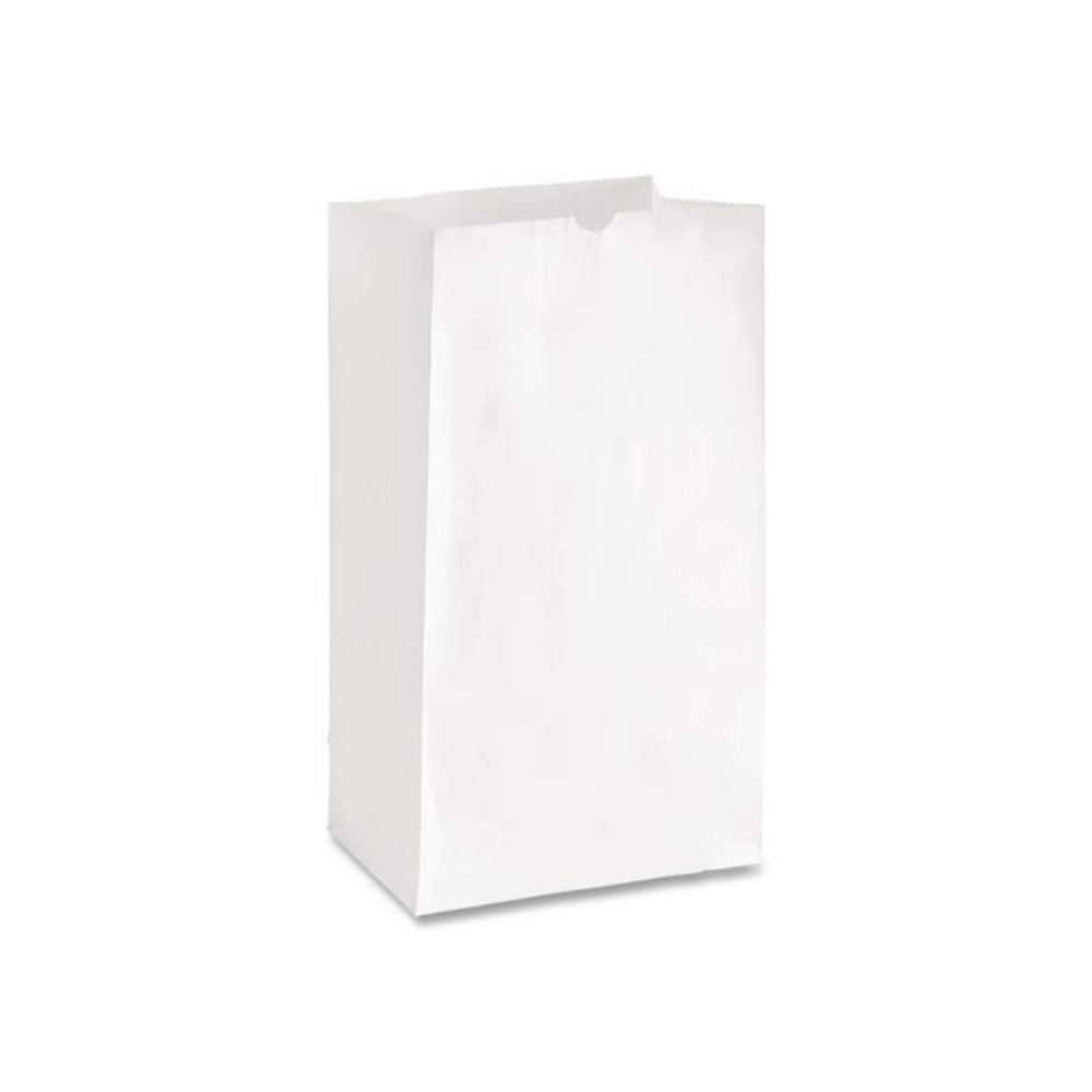 Grocery Paper Bags, 16# Size, 40# Basis Weight, 7.75" x 4.75" x 16", White, 500/Bundle. Picture 2