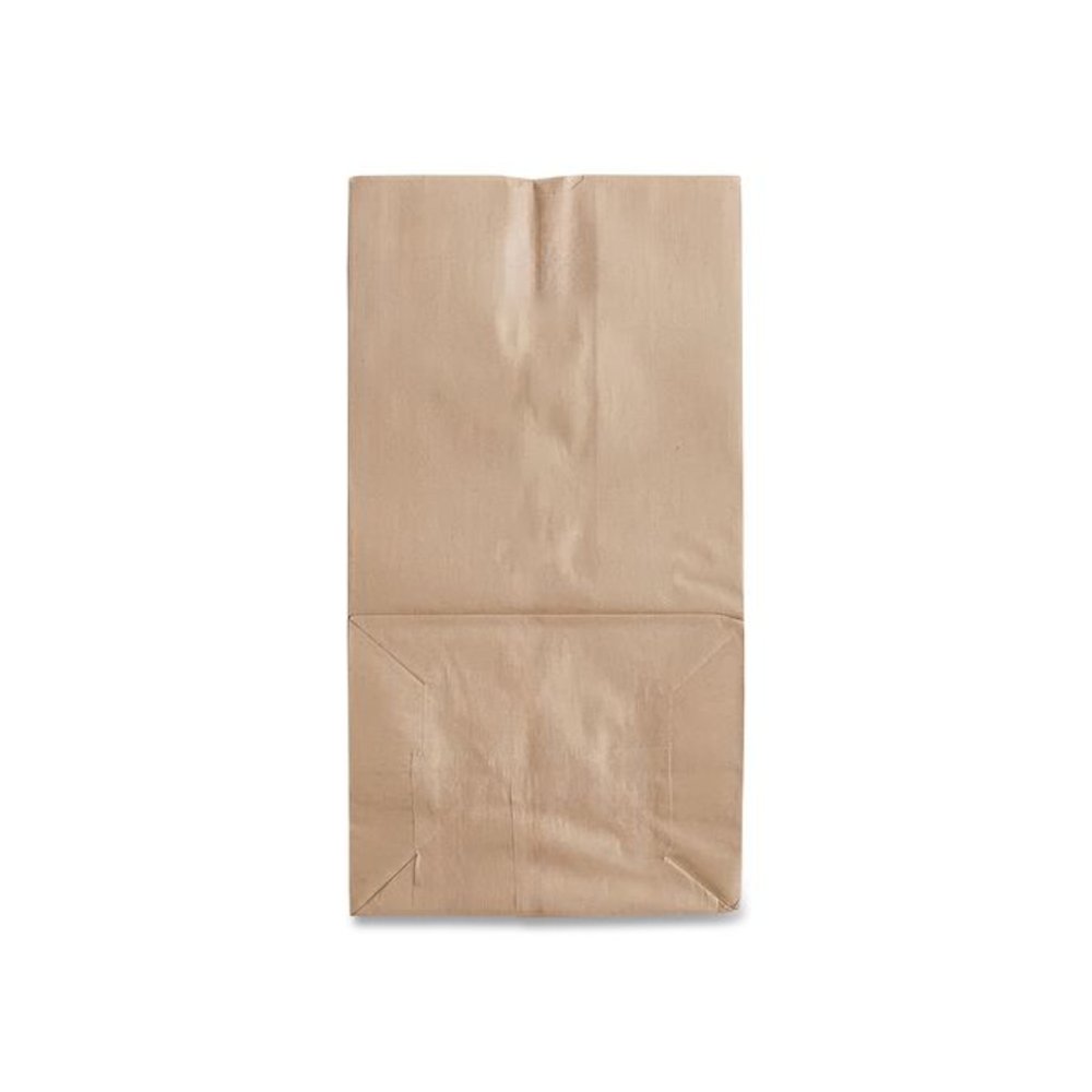 Grocery Paper Bags, 2# Size, X-Heavy-Duty, 50# Basis Weight, 4.13" x 2.63" x 7.88", Kraft, 250 Bags/Pack, 2 Packs/Bundle. Picture 4