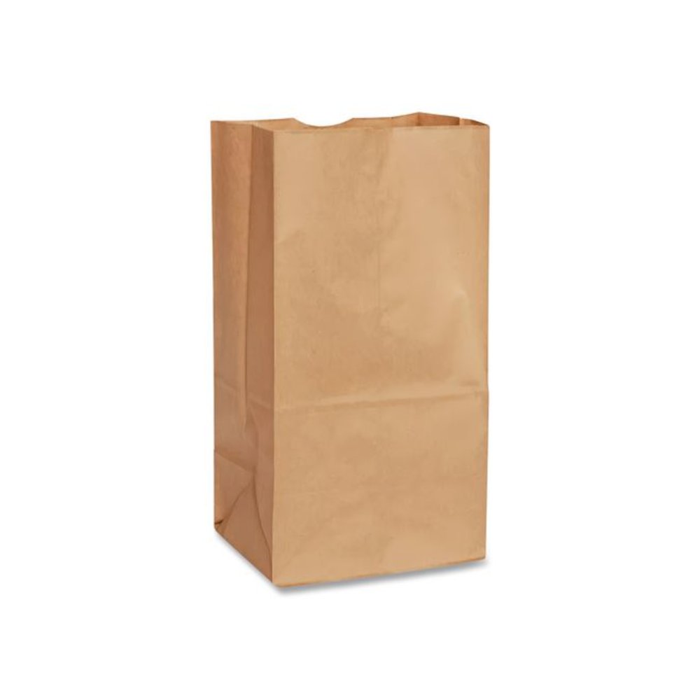 Grocery Paper Bags, 3# Size, Extra-Heavy-Duty, 50# Basis Weight, 4.74" x 2.91" x 8.66", Kraft, 500/Bundle. Picture 2