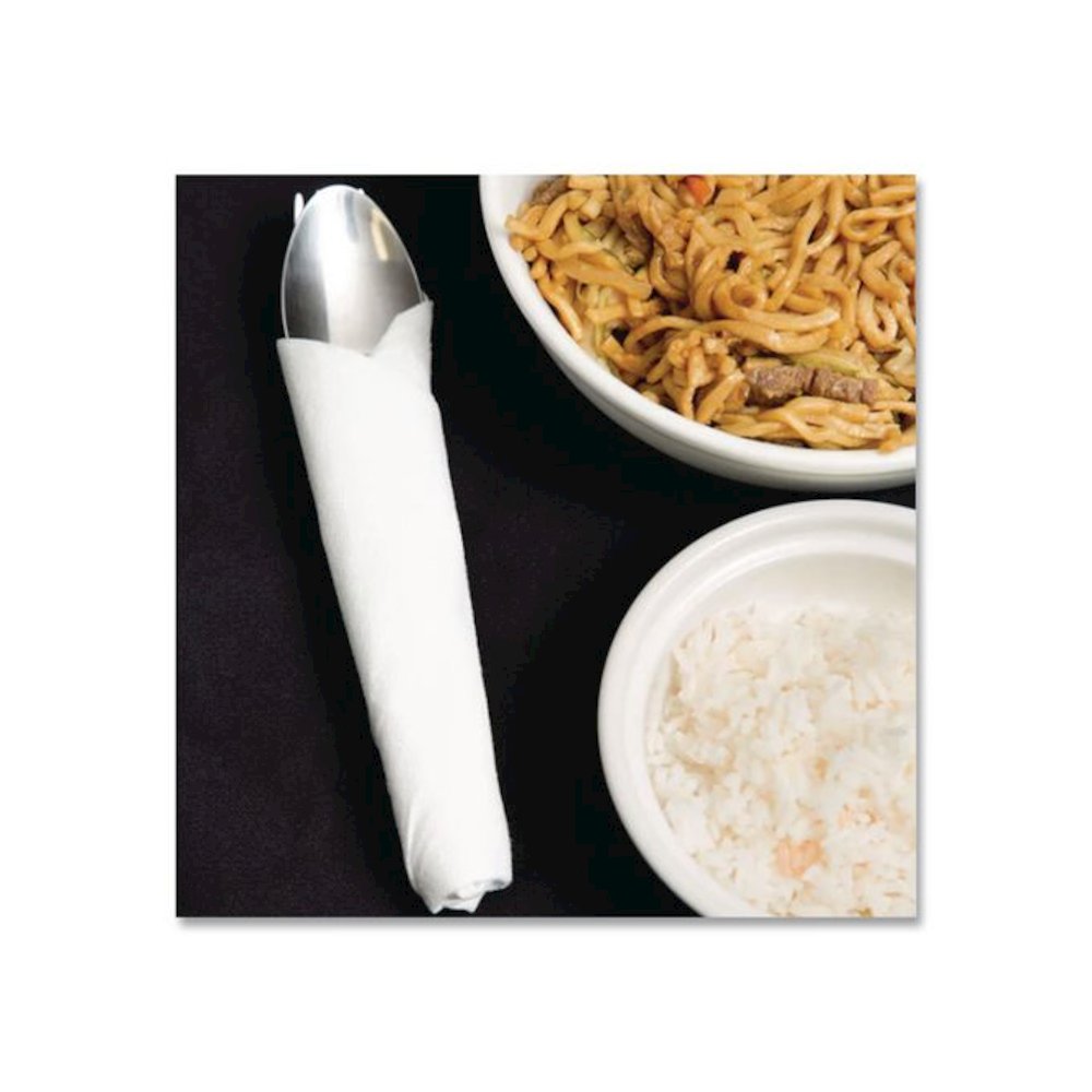 TASKBrand TopLine Linen Replacement Napkins, 1-Ply White, 16 x 16, 1,000/Carton. Picture 3