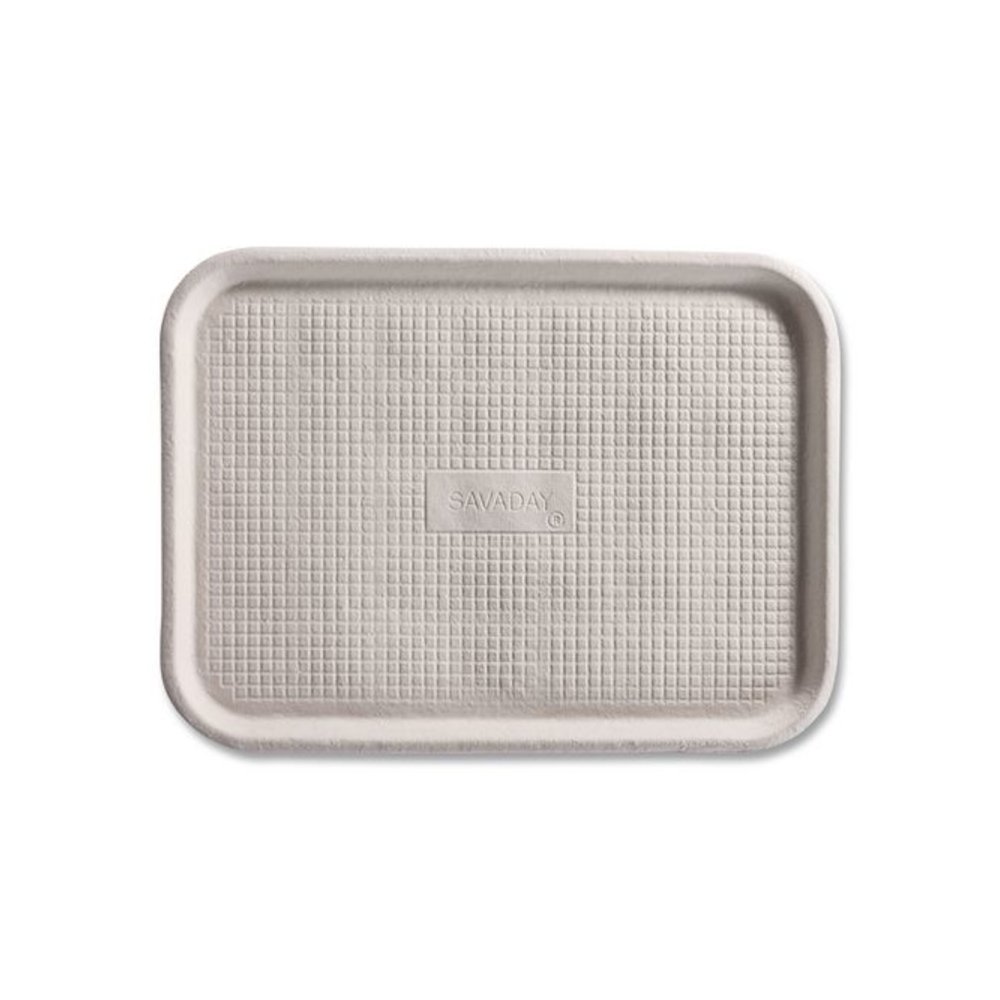 Savaday Molded Fiber Food Trays, 14 x 18, White, Paper, 100/Carton. Picture 2