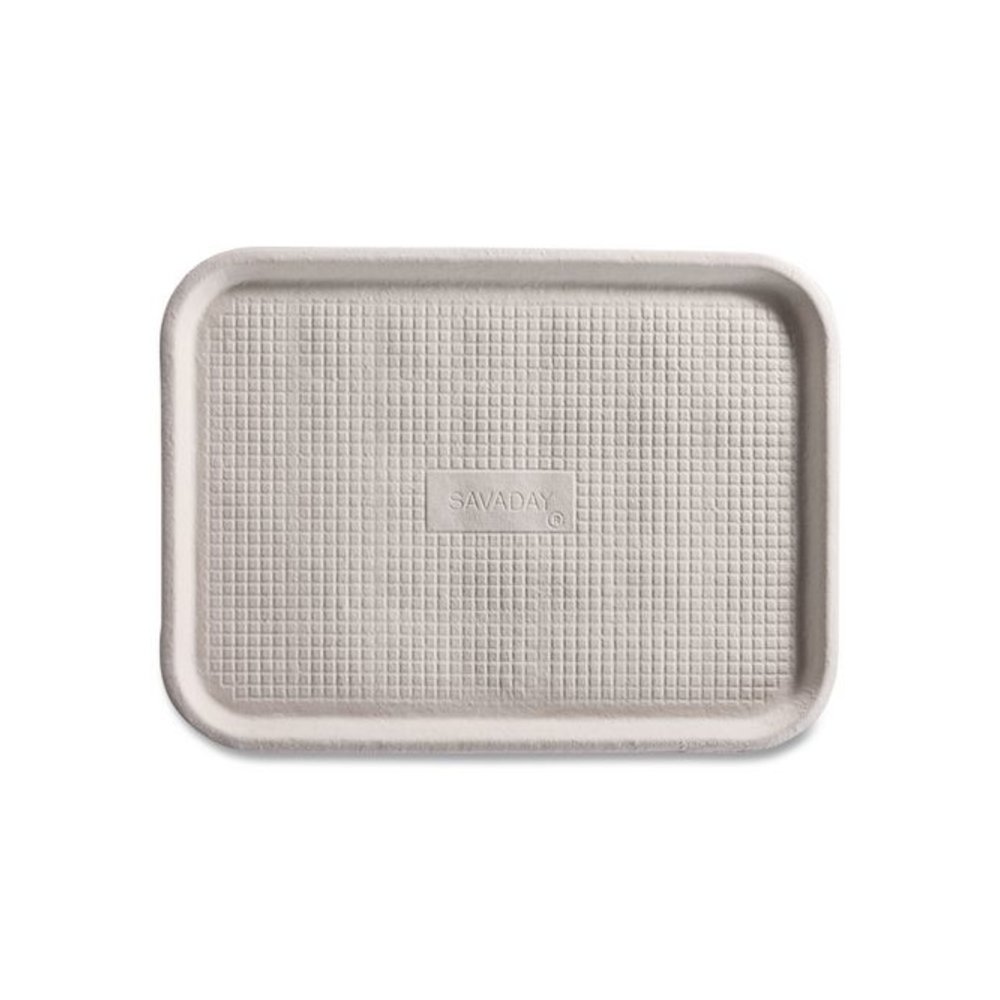 StrongHolder Molded Fiber Food Trays, 9 x 12 x 1, Beige, Paper, 250/Carton. Picture 2