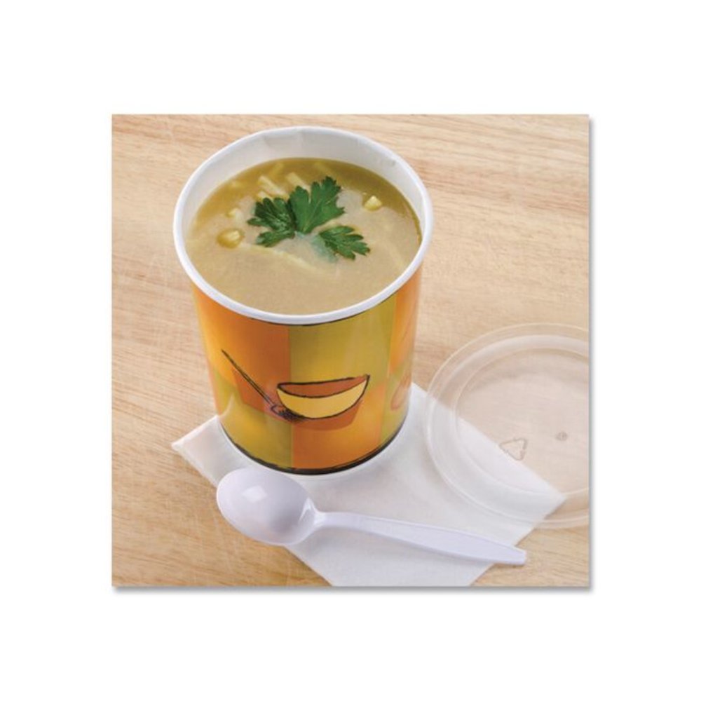 Streetside Squat Paper Food Container, Streetside Design, 16 oz, 25/Bag, 20 Bags/Carton. Picture 2