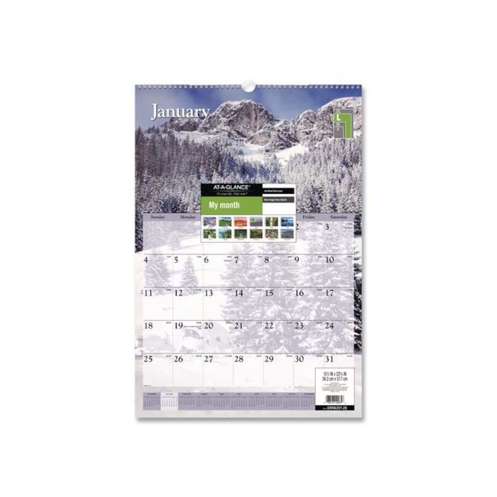 Scenic Monthly Wall Calendar, Landscape Photography, 15.5 x 22.75, White/Multicolor Sheets, 12-Month (Jan-Dec): 2026. Picture 7