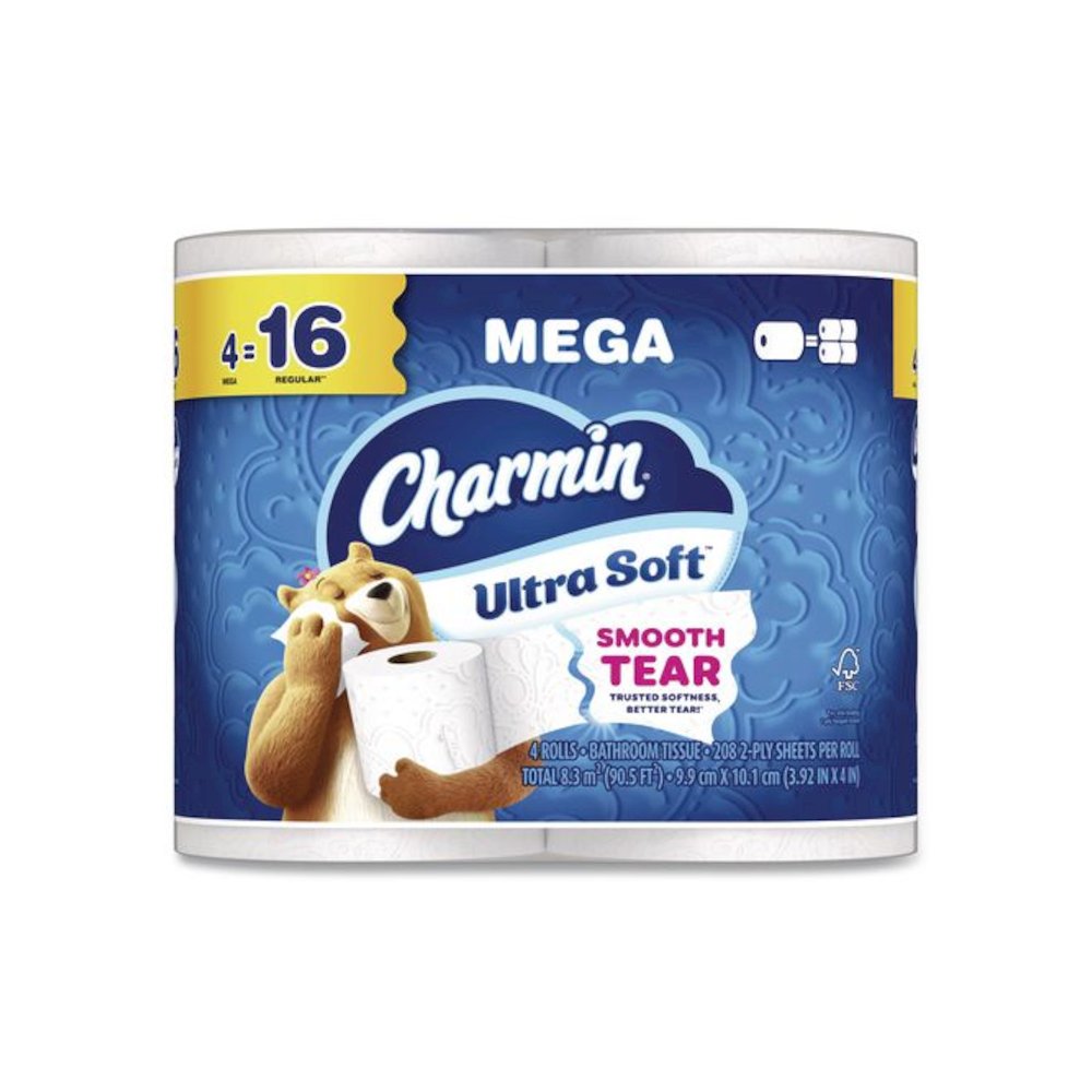 Ultra Soft Bathroom Tissue, Septic Safe, 2-Ply, White, 208 Sheets/Roll, 4 Rolls/Pack. Picture 2
