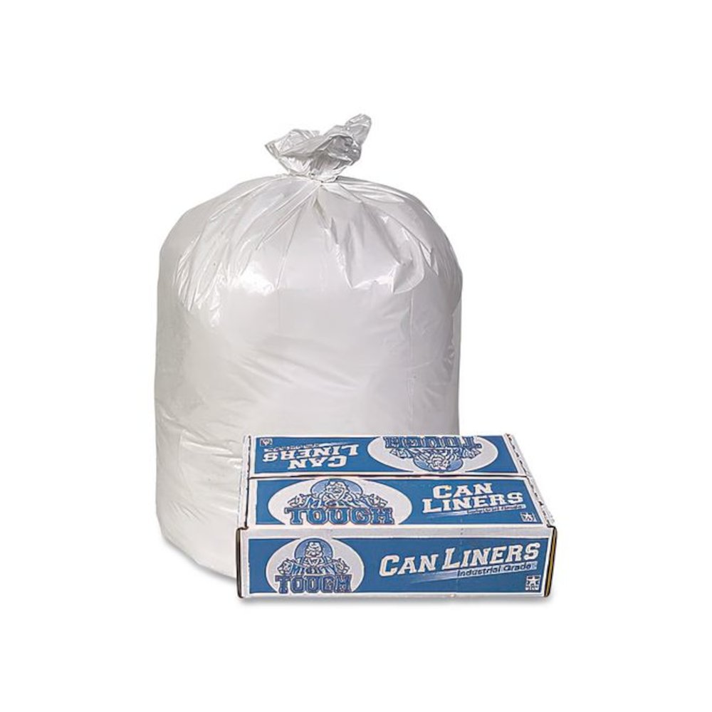 Linear Low Density Can Liners, 30 gal, 0.75 mil, 30" x 36", White, Interleaved Roll, 200/Carton. Picture 2