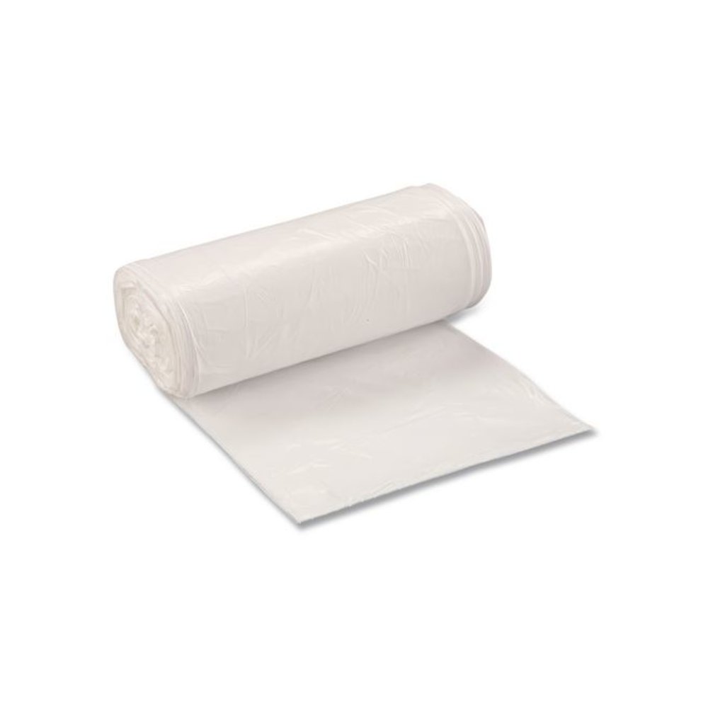 Linear Low Density Can Liners, 30 gal, 0.75 mil, 30" x 36", White, Interleaved Roll, 200/Carton. Picture 3