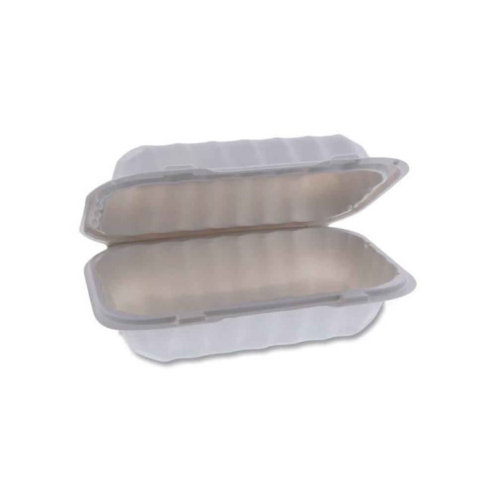 EarthChoice SmartLock Microwavable MFPP Hinged Lid Container, 9 x 6 x 3, White, Plastic, 270/Carton. Picture 1