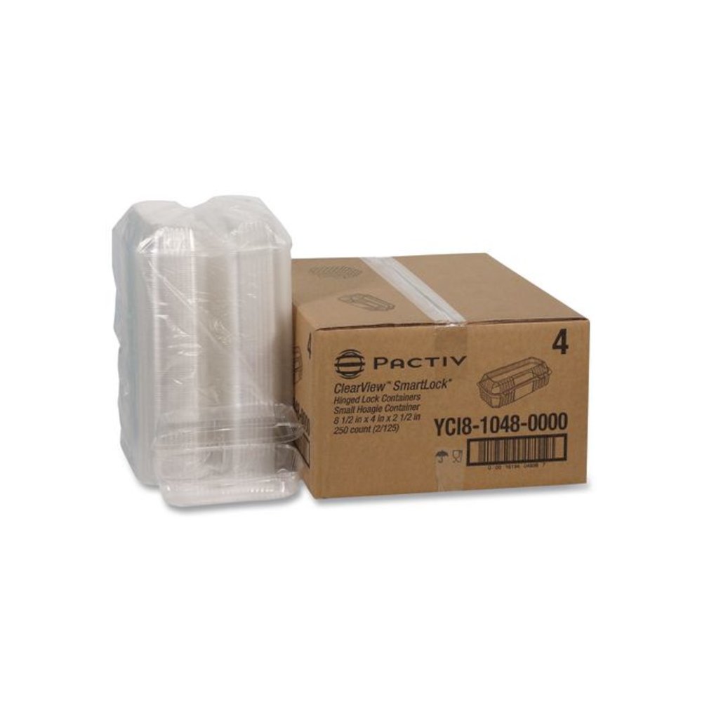 ClearView SmartLock Hinged Lid Container, 23 oz, 8.5 x 4 x 2.5, Clear, Plastic, 250/Carton. Picture 5