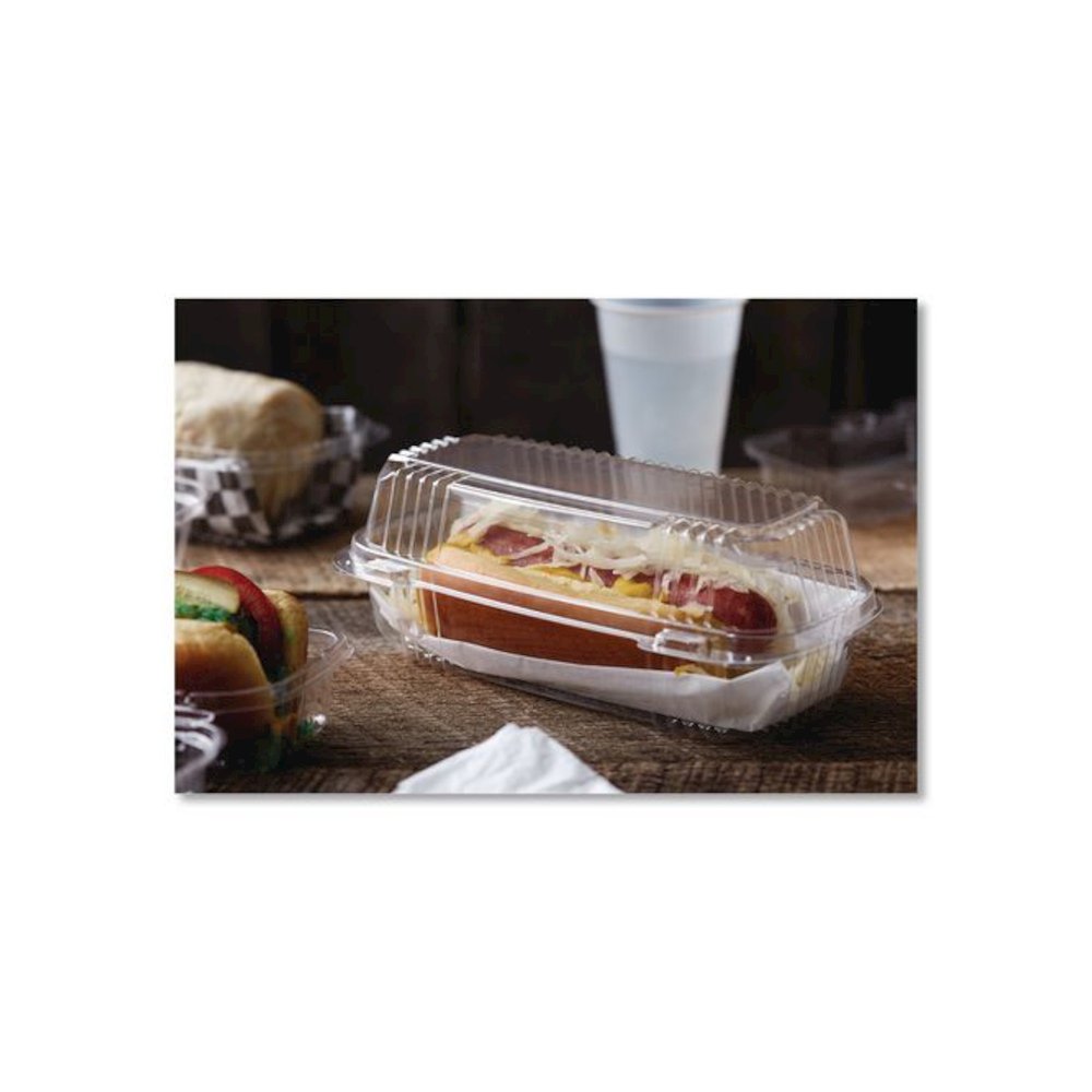 ClearView SmartLock Hinged Lid Container, 23 oz, 8.5 x 4 x 2.5, Clear, Plastic, 250/Carton. Picture 6