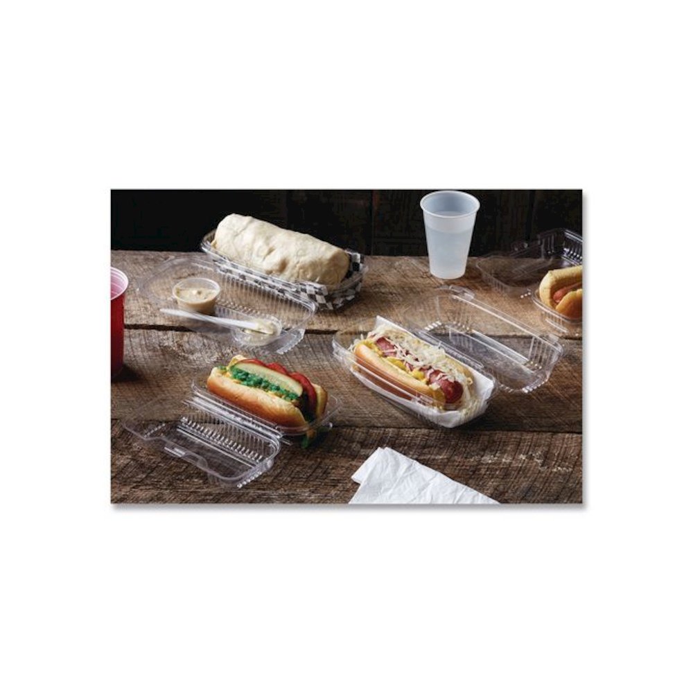 ClearView SmartLock Hinged Lid Container, 23 oz, 8.5 x 4 x 2.5, Clear, Plastic, 250/Carton. Picture 9