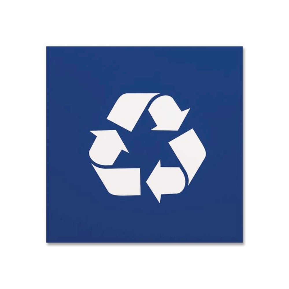 Deskside Recycling Bin, 3 gal, Polypropylene, Blue. Picture 3