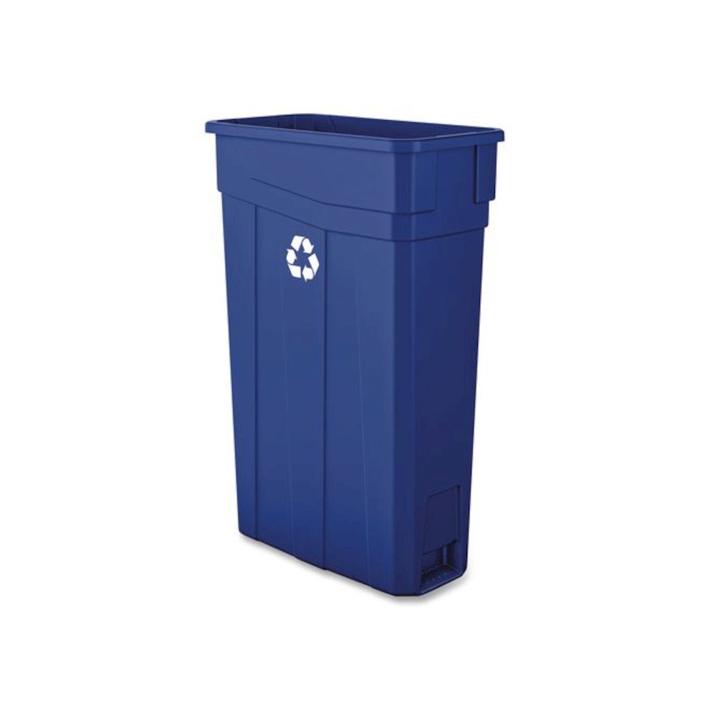 Slim Recycling Container, 23 gal, Polypropylene, Blue. Picture 1
