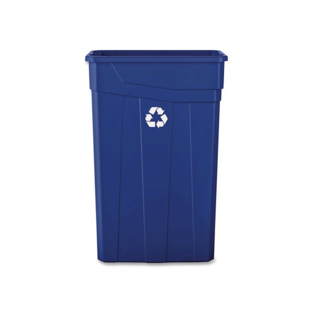 Slim Recycling Container, 23 gal, Polypropylene, Blue. Picture 3