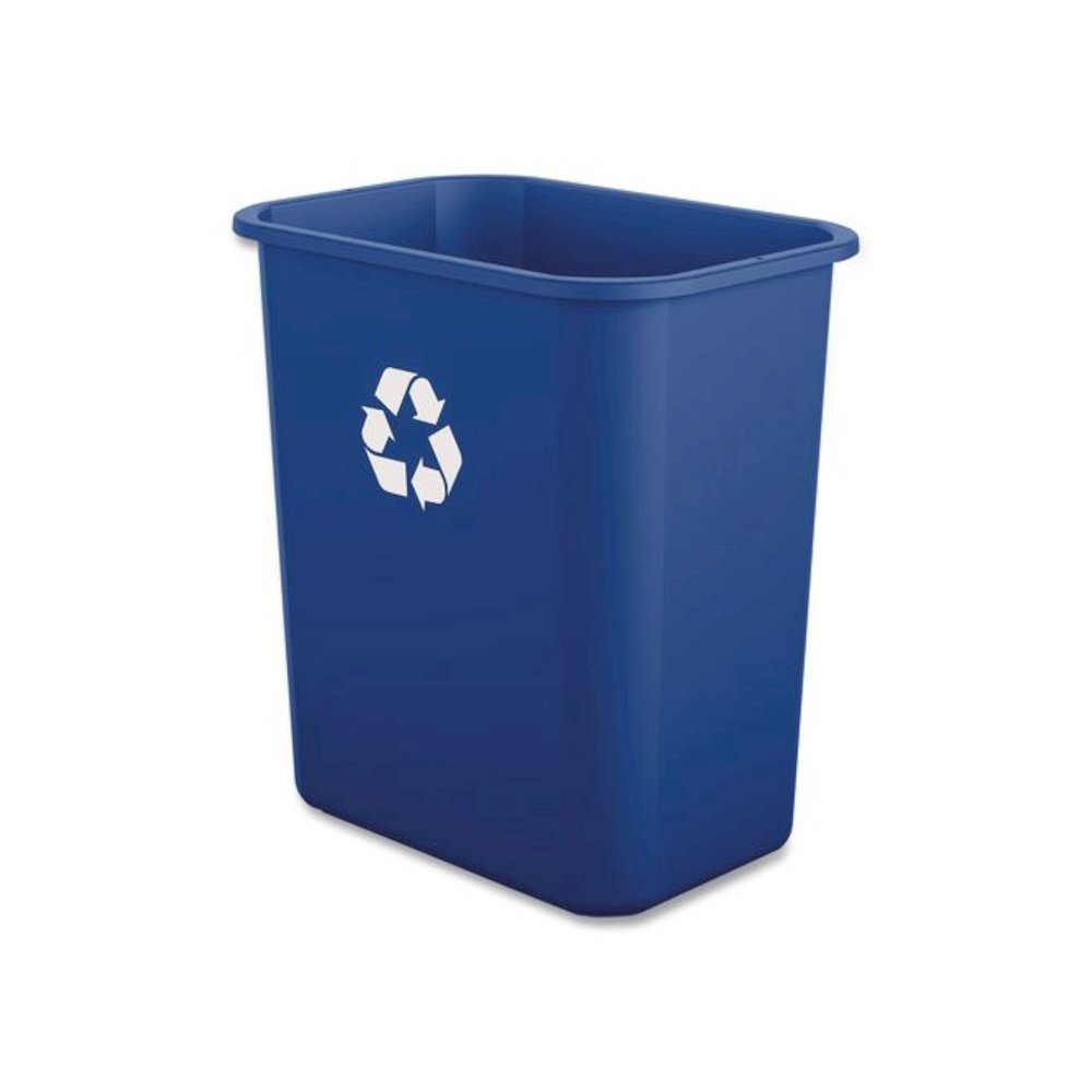 Recycling Container, 7 gal, Polypropylene, Blue. Picture 1