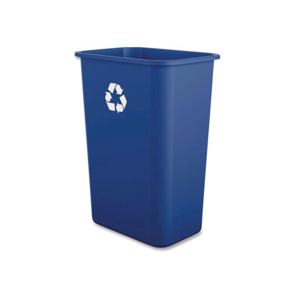 Recycling Container, 10 gal, Polypropylene, Blue. Picture 1