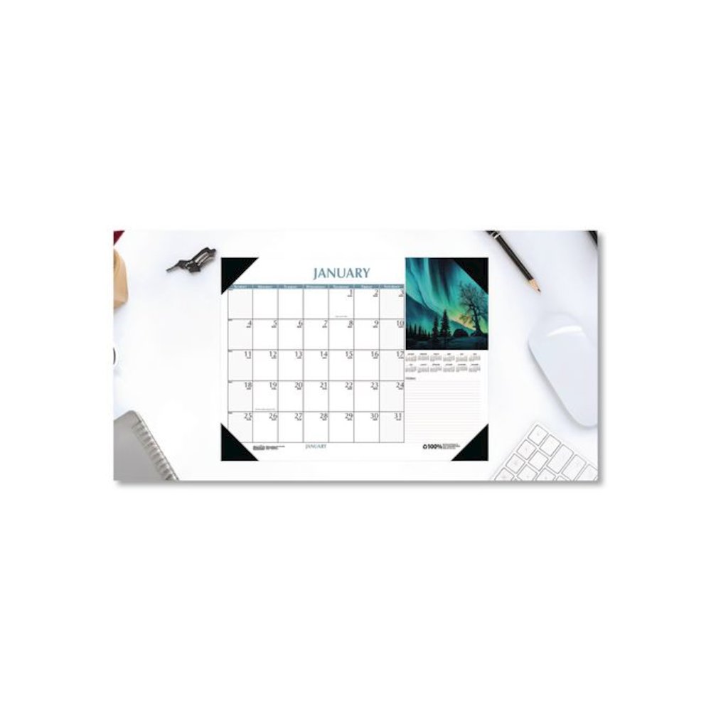 Earthscapes Scenic Desk Pad Calendar, Scenic Photos, 18.5 x 13, White Sheets, Black Binding/Corners,12-Month (Jan-Dec): 2026. Picture 4