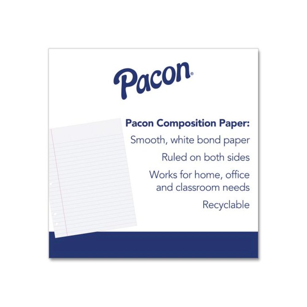 Composition Paper, 5-Hole, 8 x 10.5, Wide/Legal Rule, 500/Pack. Picture 3