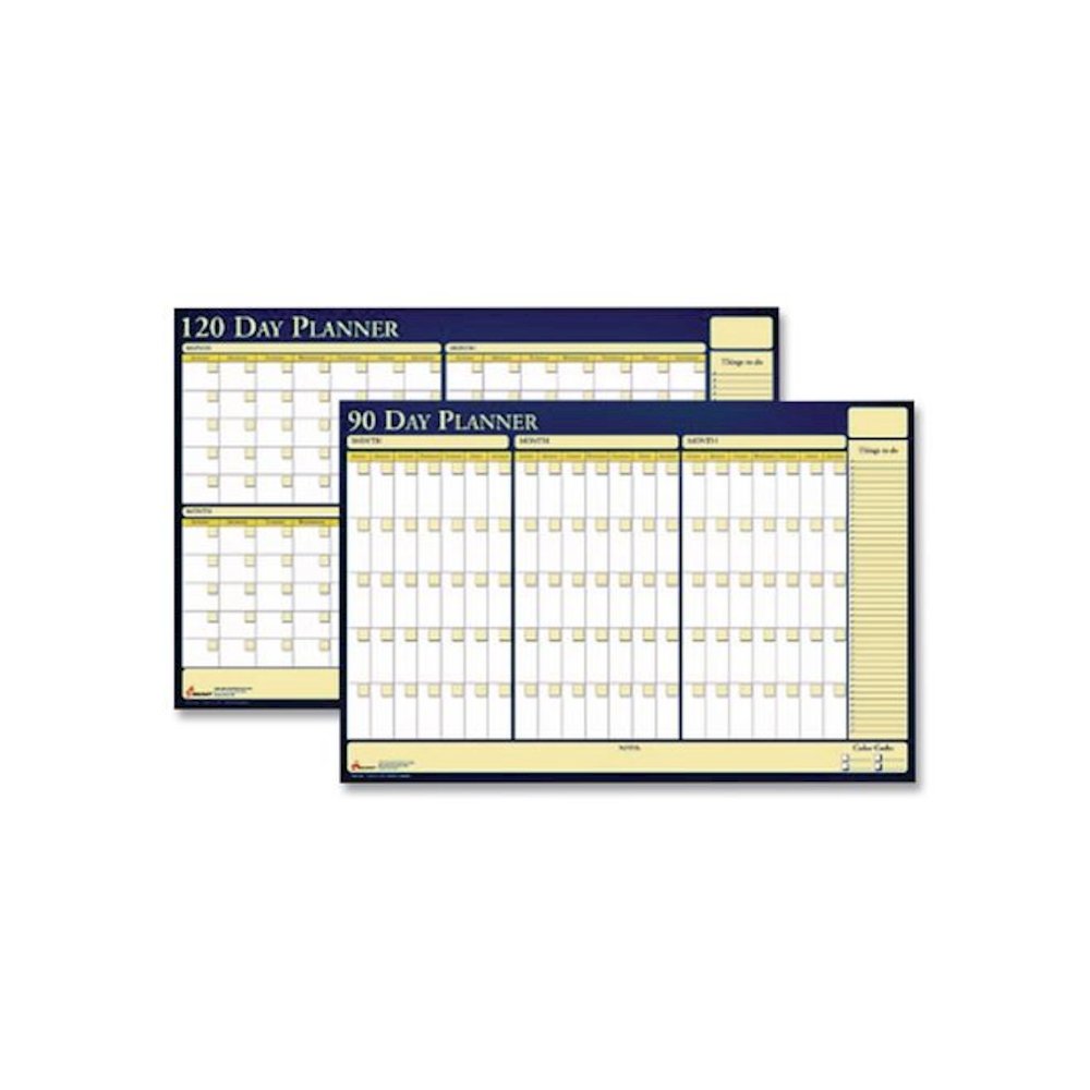 7520012074057, SKILCRAFT 30-Day Non-Dated Erasable Flexible Planner, 36 x 24, White/Yellow/Blue Sheets. Picture 1