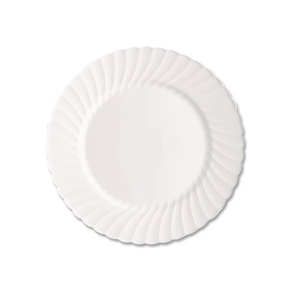 Classicware Plastic Dinnerware, Plates, 9" dia, White, 12/Bag, 15 Bags/Carton. Picture 3